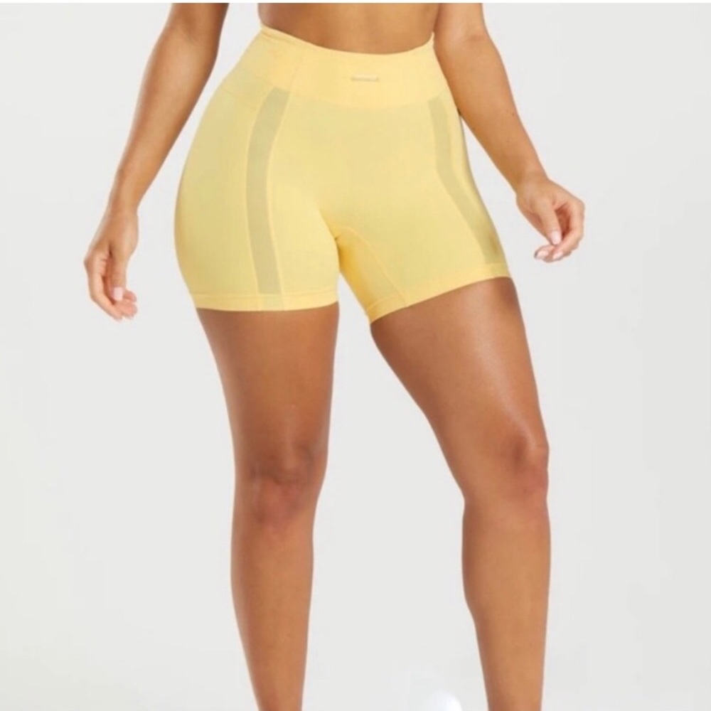 Gymshark shorts ft. Whitney Simmons; Size XS; Color:Yellow